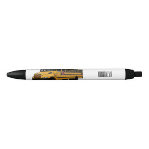 Stylo Noir Illustration d'un autobus scolaire