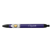 Illustration florale tendance Daisy Navy Pen