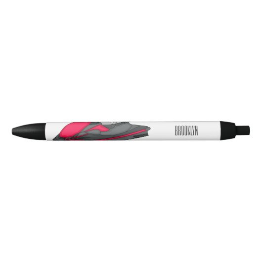 Stylo Noir Illustration Jet ski (Devant)