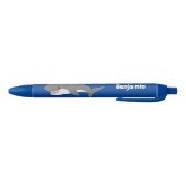 Stylo Noir Illustration joyeuse du grand requin blanc (Bas)