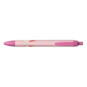 Stylo Noir Illustration mignon du ramboutan rose (Dos)