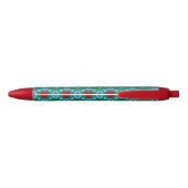 Stylo Noir Image de Red Heart et Blue Abstracts (Dos)