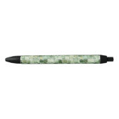 Stylo Noir Impression d'alligator vert (Devant)