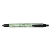 Stylo Noir Impression d'alligator vert (Dos)