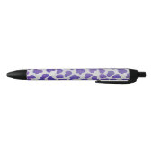 Stylo Noir Impression dalmate violet et blanche (Bas)