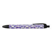 Stylo Noir Impression dalmate violet et blanche (Haut)