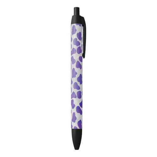 Stylo Noir Impression dalmate violet et blanche (Bas (Vertical))