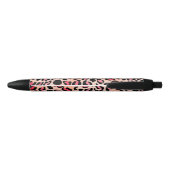 Stylo Noir Impression d'animal de motif léopard moderne (Dos)
