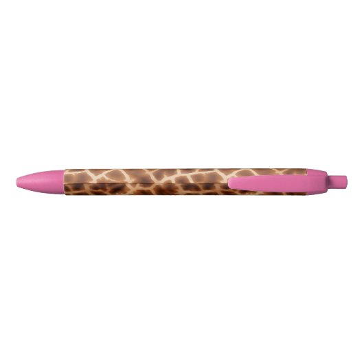 Stylo Noir Impression de girafe Brown (Dos)