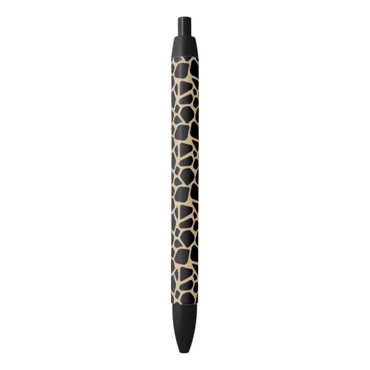 Stylo Noir Impression de girafe Brown noire (devant Vertical)
