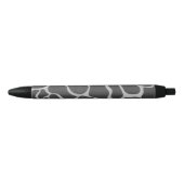 Stylo Noir Impression Giraffe noir et gris clair (Devant)