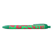 Stylo Noir Impression léopard rouge vert (Haut)