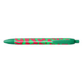 Stylo Noir Impression léopard rouge vert (Dos)