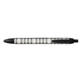 Stylo Noir Impression Plaid Noir Tendance Avec Monogramme Chi (Dos)