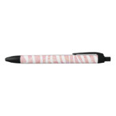 Stylo Noir Impression rose et blanc Zebra (Haut)