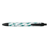 Stylo Noir Impression Tigre Noir et Sarcelle (Dos)
