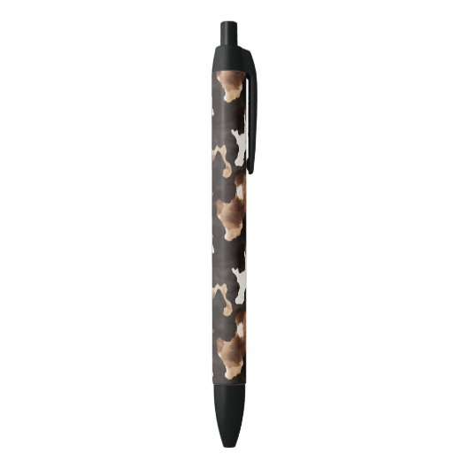 Stylo Noir Impression vache crème marron noir (Bas (Vertical))