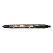 Stylo Noir Impression vache crème marron noir (Dos)