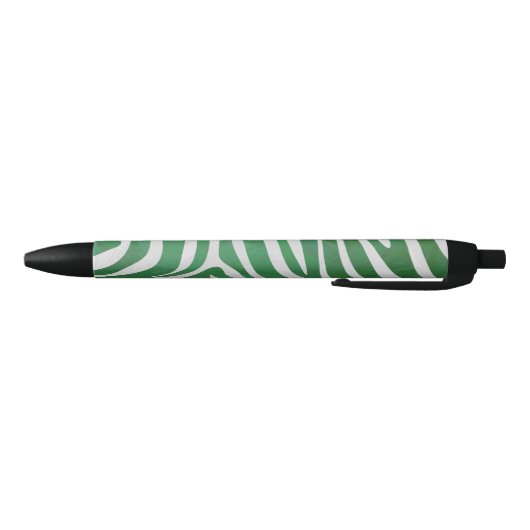 Stylo Noir Impression verte et blanche Zebra (Bas)