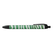 Stylo Noir Impression verte et blanche Zebra (Haut)