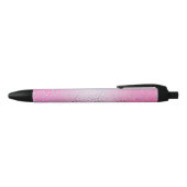 Stylo Noir Imprimé Guépard Rose Pailleté (Haut)