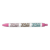 Stylo Noir Imprimé léopard (Devant)