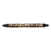 Stylo Noir Imprimé léopard marron crème   (Devant)