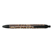 Stylo Noir Imprimé léopard marron crème   (Dos)