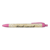 Stylo Noir Imprimé léopard paillettes glamour or (Haut)