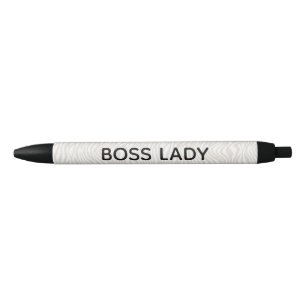 Stylo Noir Imprimer le texte personnalisé Cream Zebra