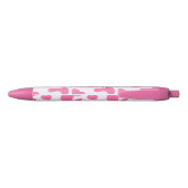 Stylo Noir Imprimer Monogramme Animal Rose Cow (Dos)