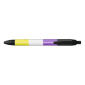 Stylo Noir Indicateur de fierté non binaire (Dos)