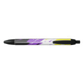 Stylo Noir Indicateur de fierté non binaire Abstrait (Dos)