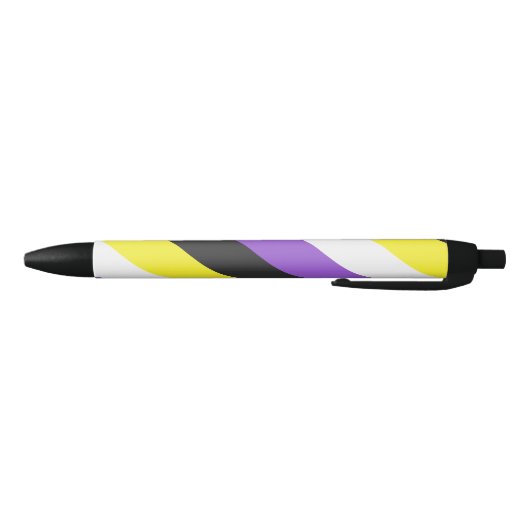 Stylo Noir Indicateur de fierté non binaire /conception avec (Bas)