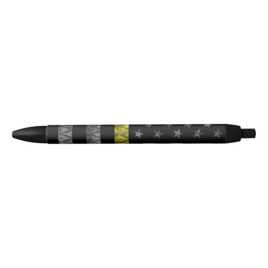Stylo Noir Indicateur de ligne jaune mince du distributeur (Devant)