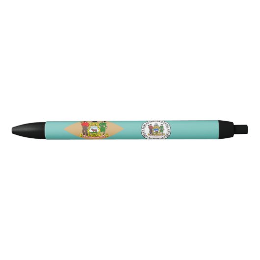 Stylo Noir Indicateur du Delaware (Devant)