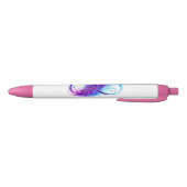 Stylo Noir Infini avec plume violette (Bas)