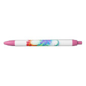 Stylo Noir Infinity avec Rainbow Jellyfish (Devant)