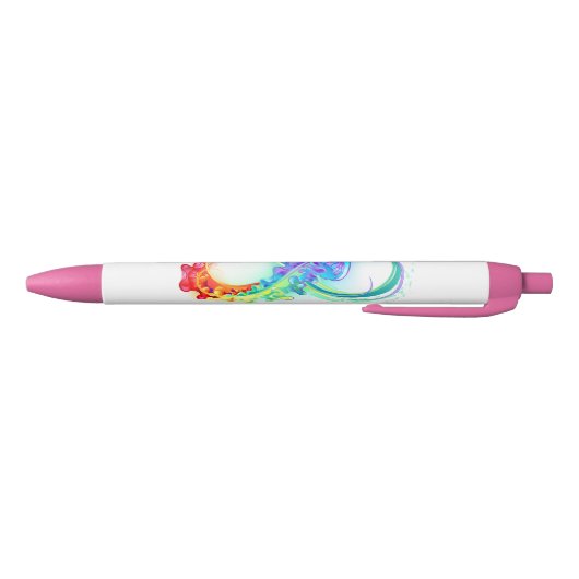 Stylo Noir Infinity avec Rainbow Jellyfish (Bas)