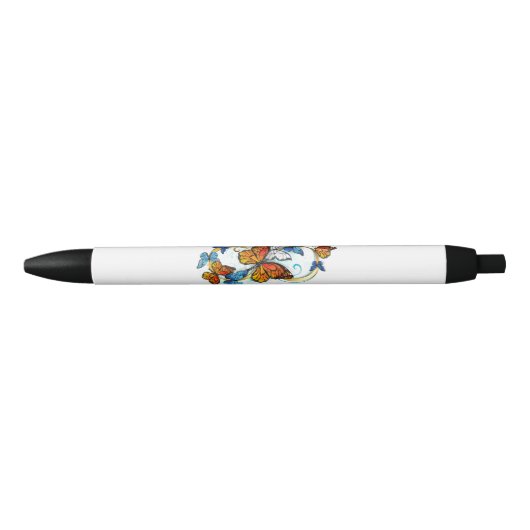 Stylo Noir Infinity of Monarch Butterflies (Devant)