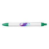 Stylo Noir Infinity with purple feather (Devant)