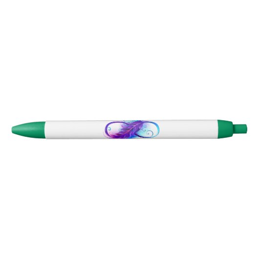 Stylo Noir Infinity with purple feather (Devant)