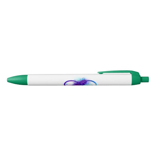 Stylo Noir Infinity with purple feather (Haut)