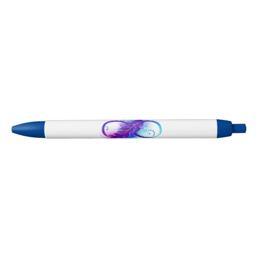 Stylo Noir Infinity with purple feather (Devant)