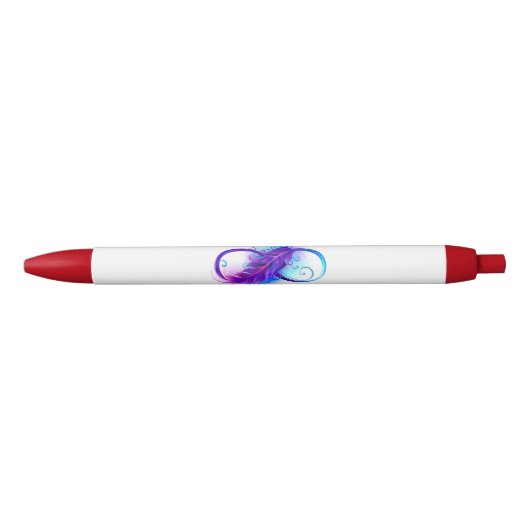 Stylo Noir Infinity with purple feather (Devant)