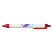 Stylo Noir Infinity with purple feather (Bas)