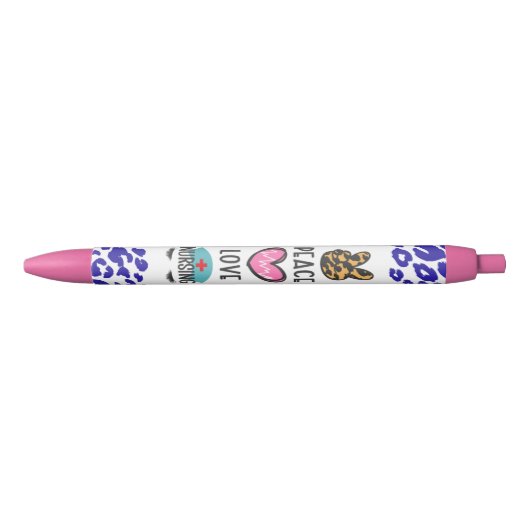 Stylo Noir Infirmière en design minimaliste (Devant)