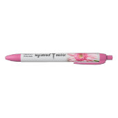 Stylo Noir Infirmière inscrite Caduceus Rose Daisy Floral  (Bas)
