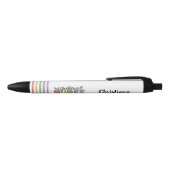 Stylo Noir Infirmière inscrite sur mesure Colorful Graduation (Haut)