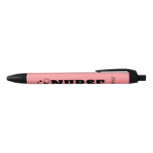 Stylo Noir Infirmière personnalisée Stethoscope Coral Rose (Haut)